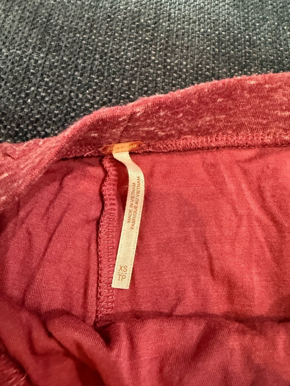 Free People Heathered Raspberry Crop Top - Picture 2 of 6